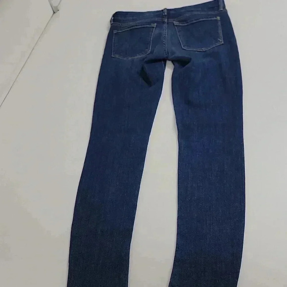 Mother The Looker Flowers From Storm Dark Wash Skinny Jeans Denim Mid Rise - Picture 12 of 14